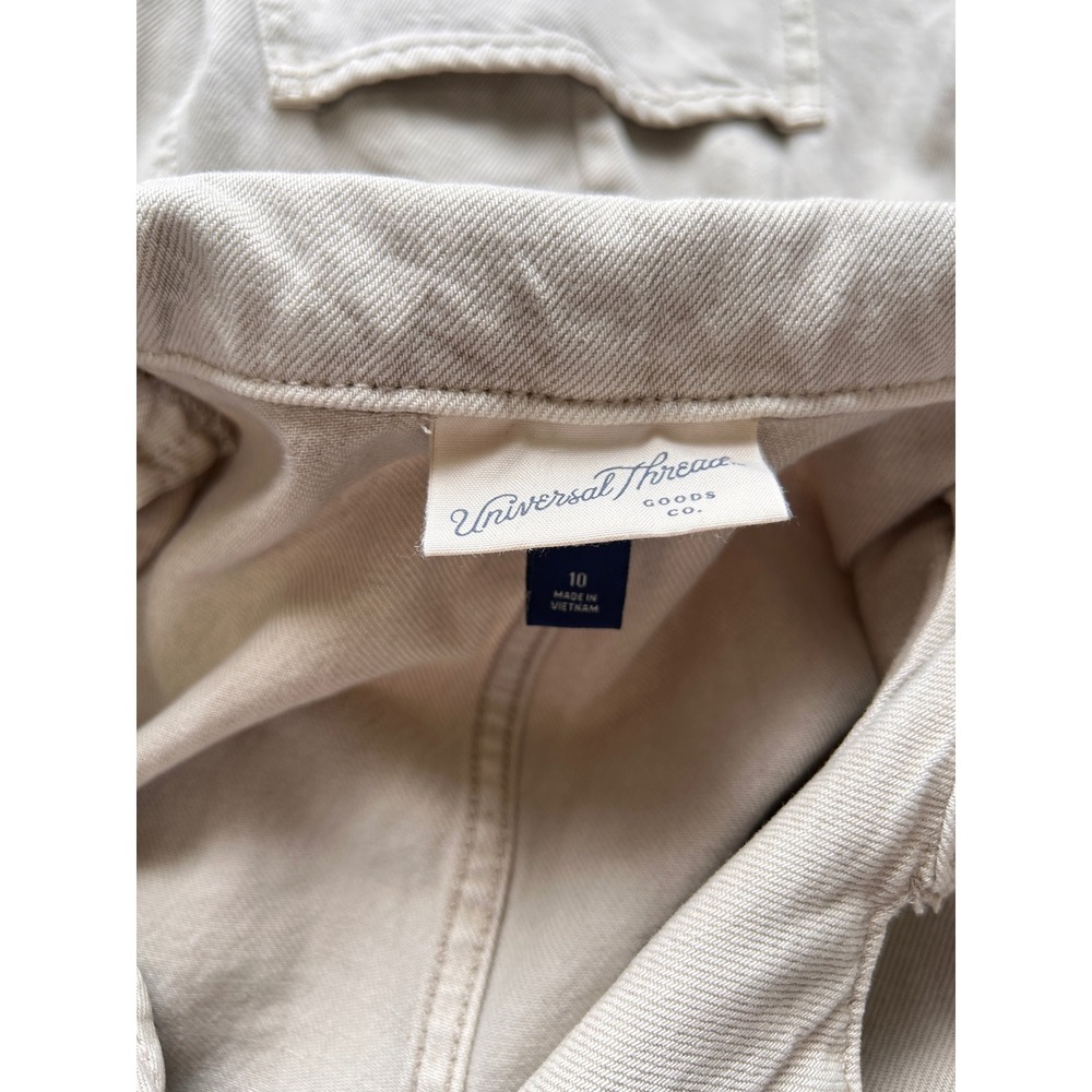 Universal Thread 10 Utility Jumpsuit Tan Boiler Suit Cotton Lyocell Workwear - Picture 3 of 15